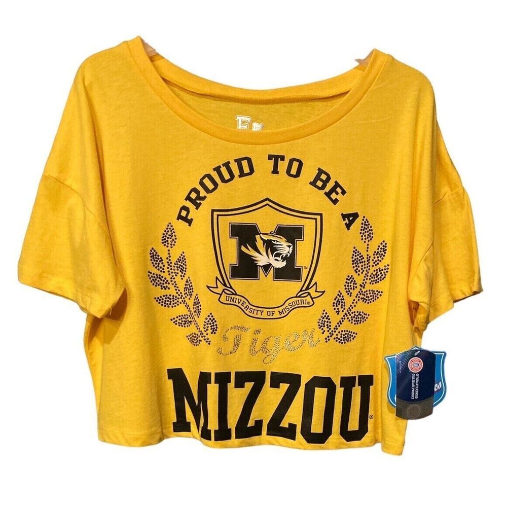 Missouri Tigers NCAA Women's Crop Tee Shirt E5 College Classics Size XL